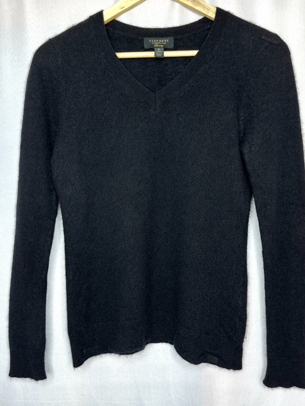 Charter Club Luxury 100% Cashmere V-Neck Sweater, Medium Minimalist Coquette